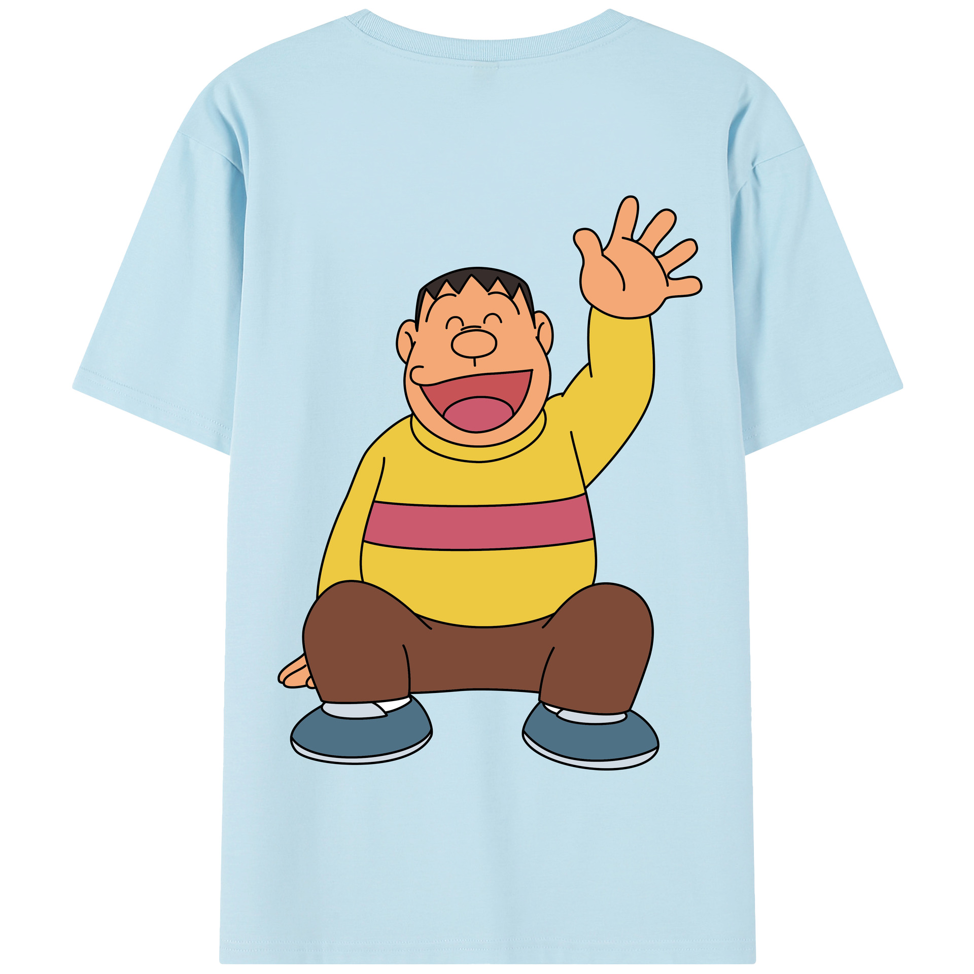 （画像用） ドラえもん 剛田武 Doraemon Gouta Takeshi 綿100％半袖Tシャツ（背面プリント）